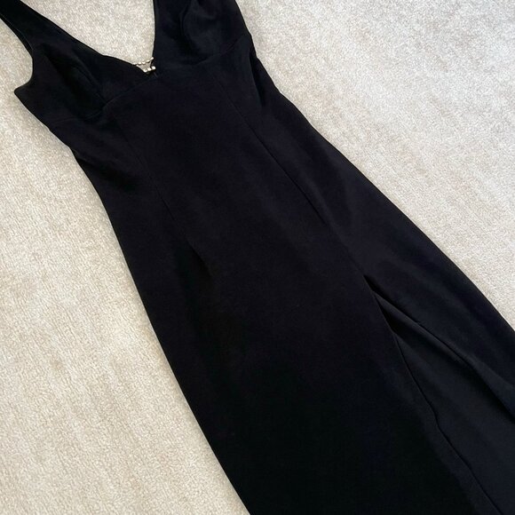 Vintage Roberta Black Sleeveless Maxi Dress 11/12 - Picture 3 of 13